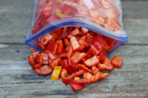 freezing red peppers