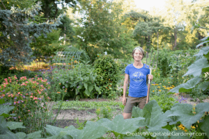 woman in vegetable garden