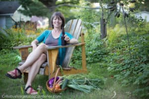 woman sitting in garden relaxing