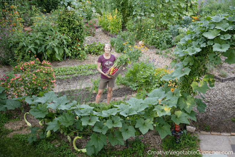 woman in vegetable garden